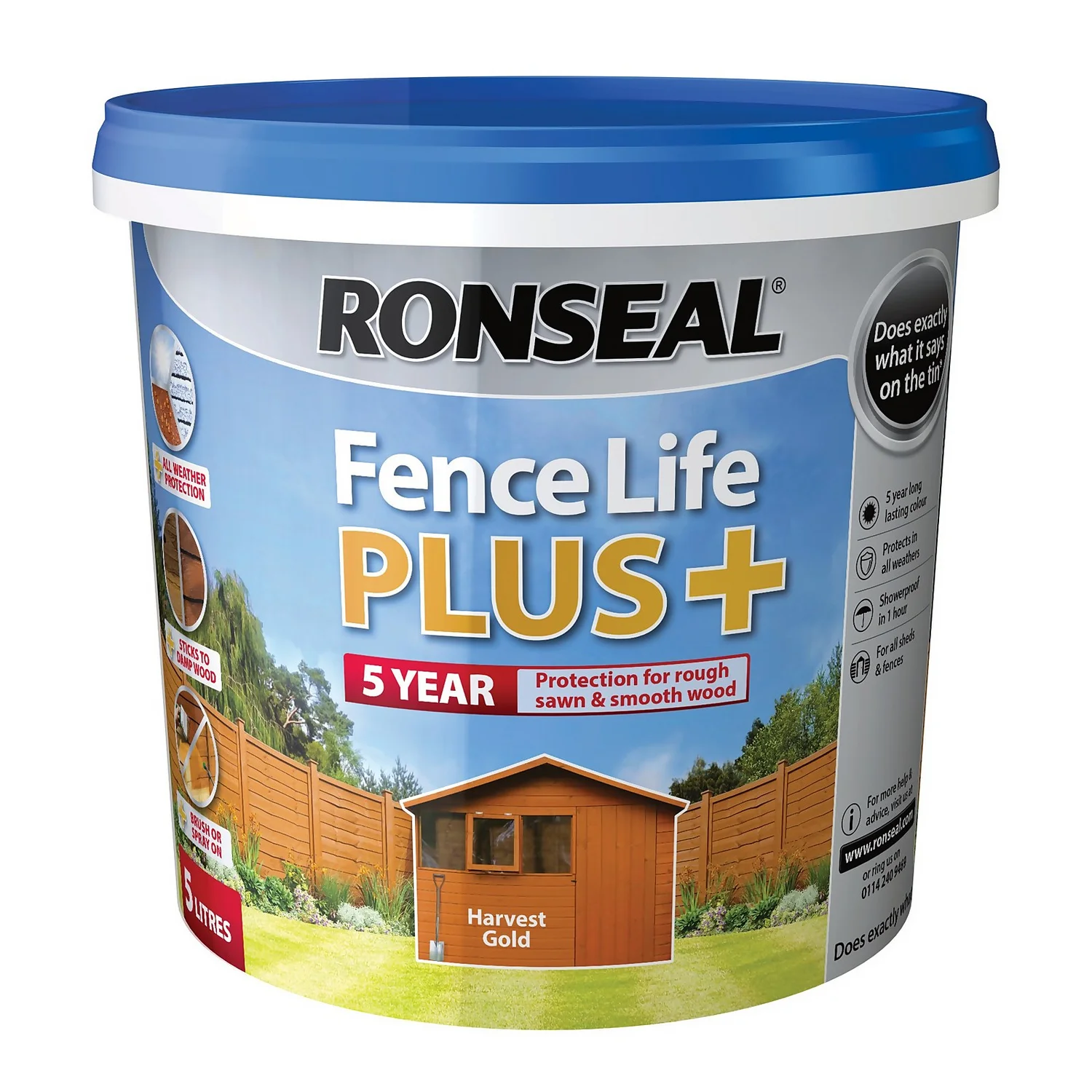 Ronseal Fence Life Plus Harvest Gold - 5L Ronseal Fence Life Plus Harvest Gold - 5L -Best Paint Shop 12833709 9814942087068864