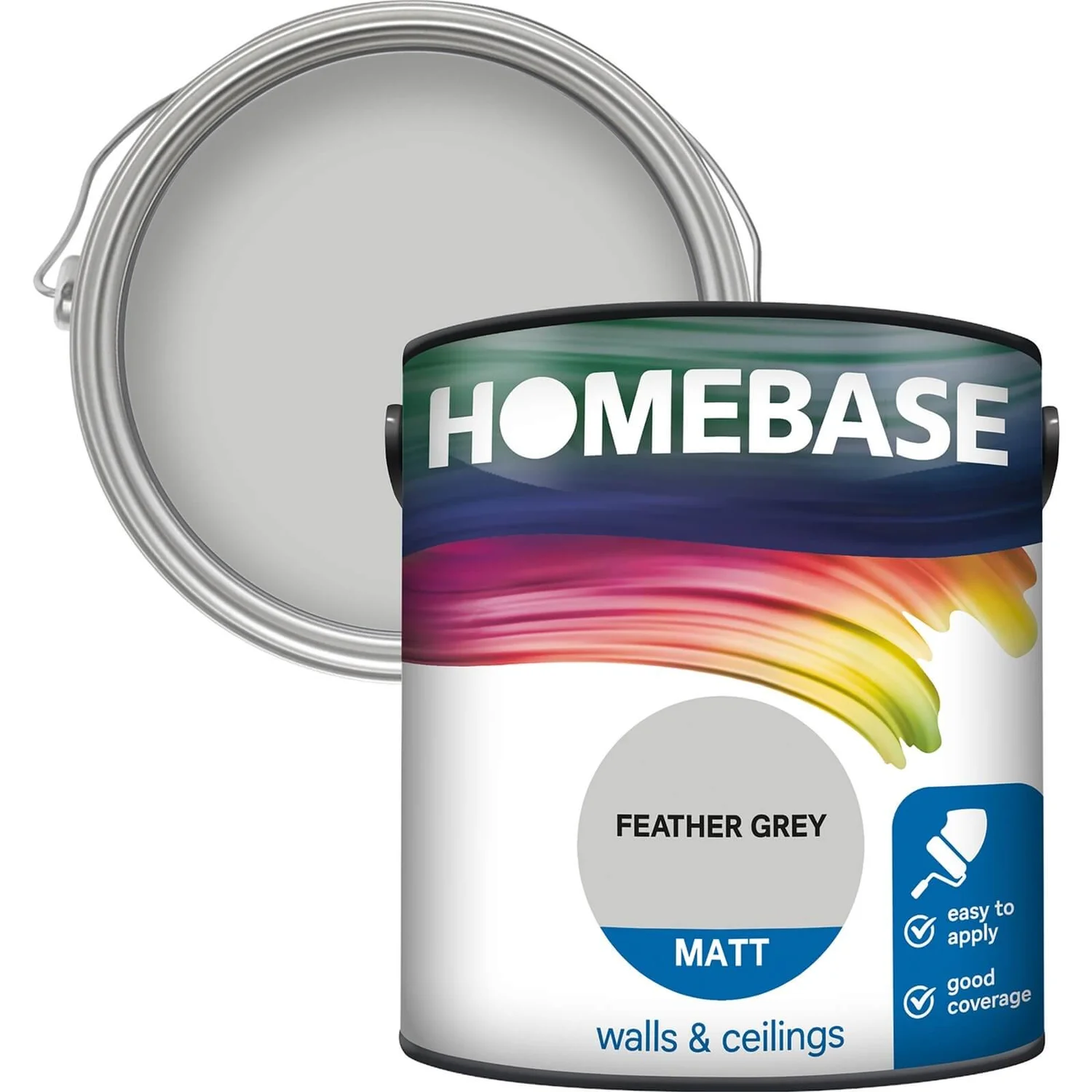 Homebase Matt Emulsion Paint Feather Grey - 2.5L Homebase Matt Emulsion Paint Feather Grey - 2.5L -Best Paint Shop 12835953 1544831958246106