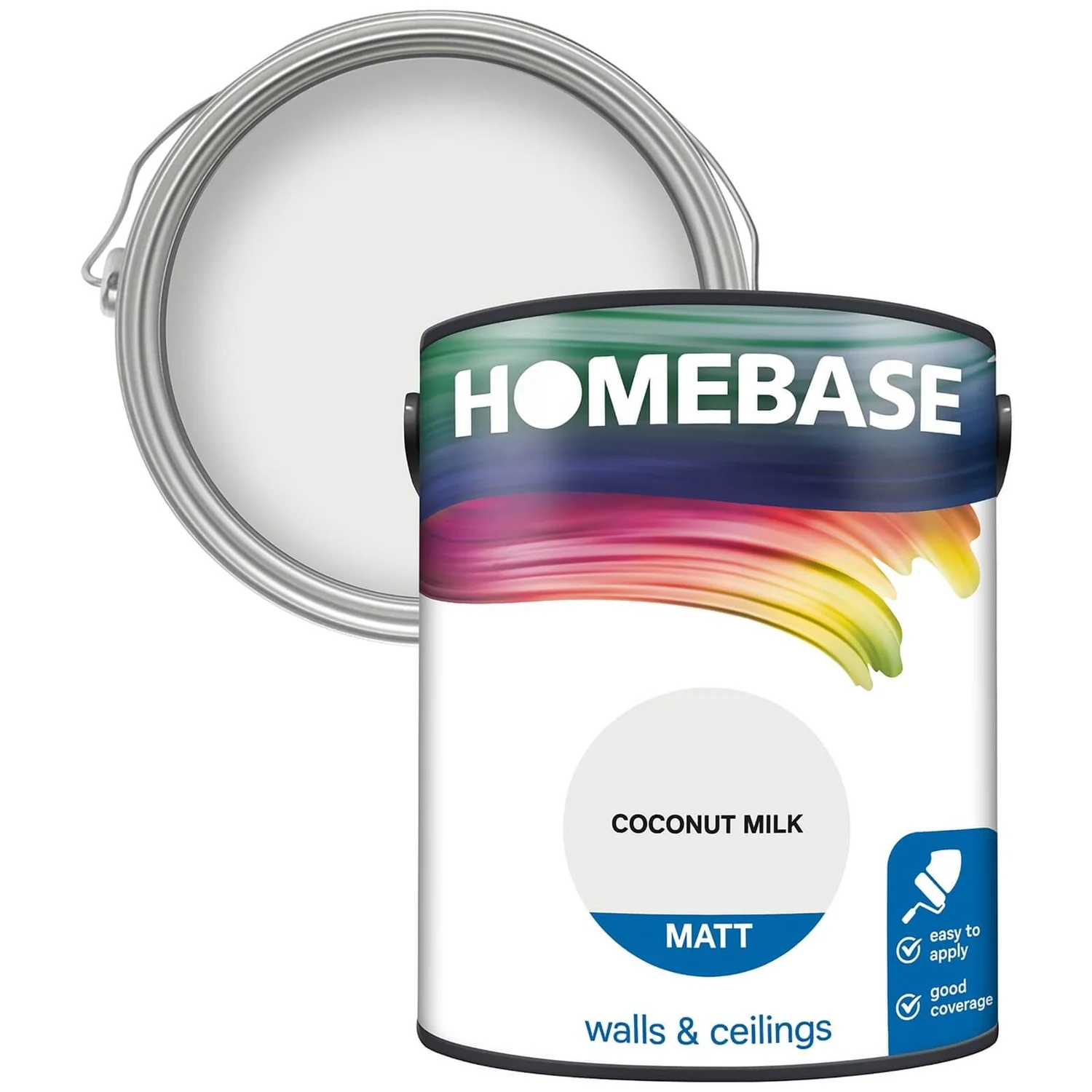 Homebase Matt Emulsion Paint Coconut Milk - 5L Homebase Matt Emulsion Paint Coconut Milk - 5L -Best Paint Shop 12836553 1624831953571401
