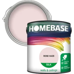Homebase Silk Emulsion Paint Rose Haze - 2.5L