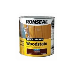 Ronseal Quick Drying Woodstain Satin Dark Oak - 2.5L -Best Paint Shop 12837756 3414949525344614