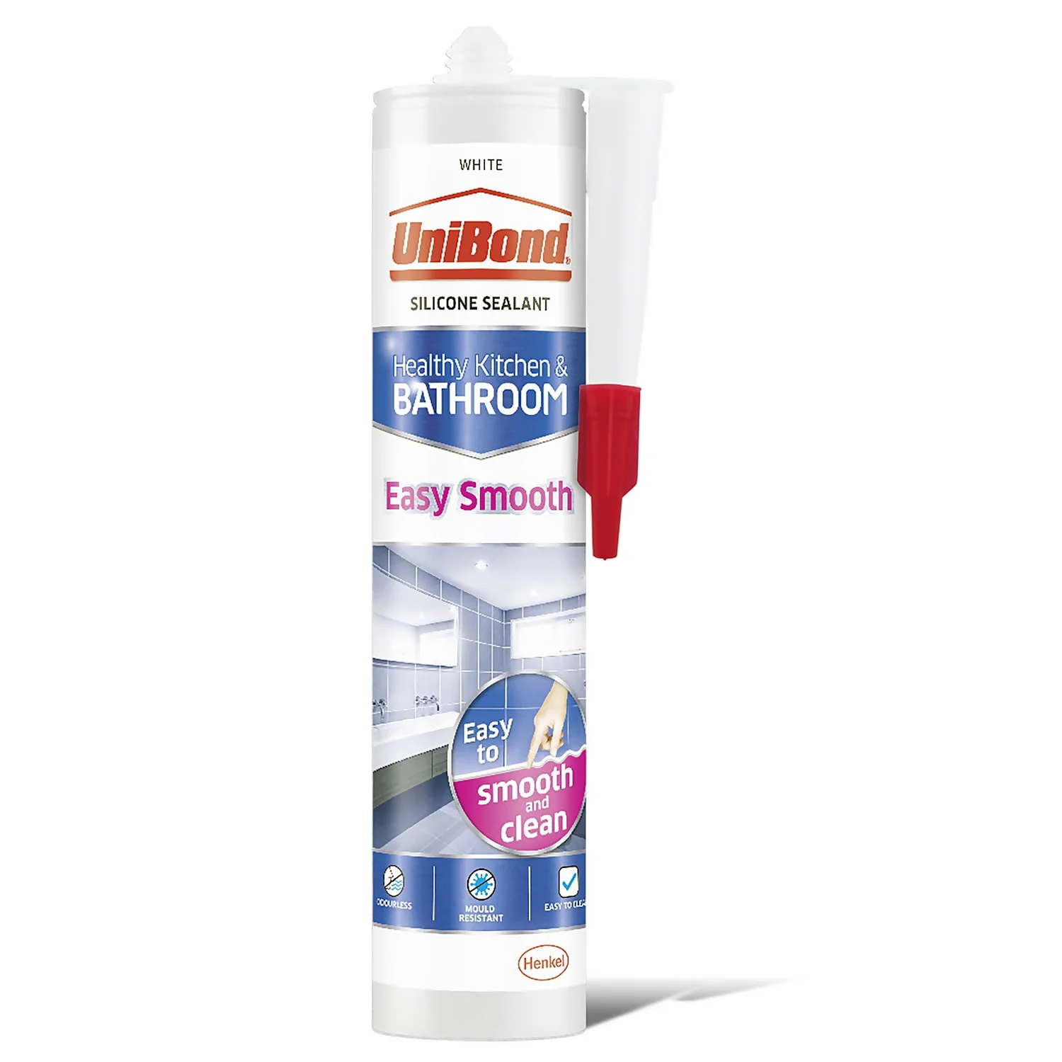 UniBond Easy Smooth Kitchen and Bathroom Sealant - White Cartridge 371g UniBond Easy Smooth Kitchen And Bathroom Sealant - White Cartridge 371g -Best Paint Shop 12838137 1135033054828022