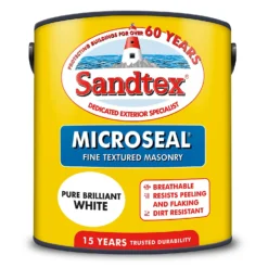 Sandtex® Textured Masonry Paint Pure Brilliant White - 2.5L -Best Paint Shop 12838698 3144872085057509