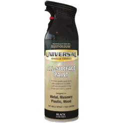 Rust-Oleum Universal Gloss Spray Paint - Black - 400ml