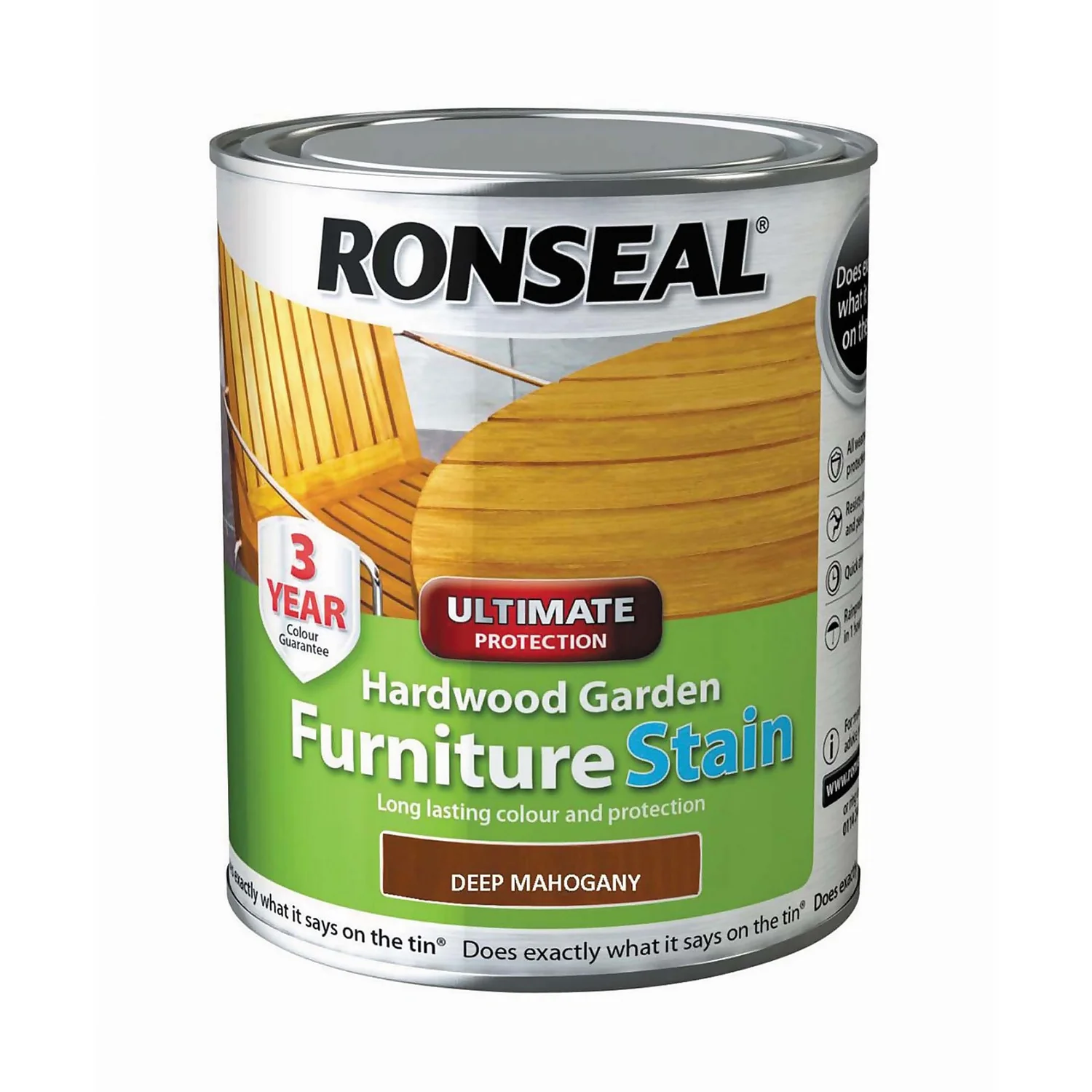 Ronseal Hardwood Garden Furniture Stain Deep Mahogany - 750ml Ronseal Hardwood Garden Furniture Stain Deep Mahogany - 750ml -Best Paint Shop 12840362 5794862694236970