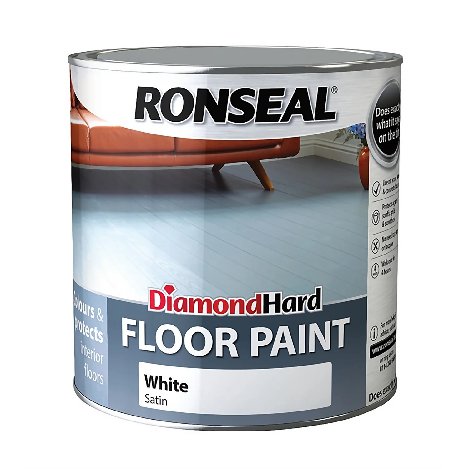 Ronseal Diamond Hard White - Floor Paint - 2.5L Ronseal Diamond Hard White - Floor Paint - 2.5L -Best Paint Shop 12841310 2534966147852071