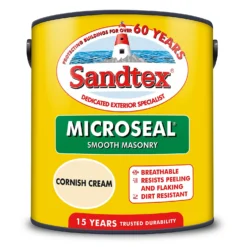 Sandtex® Ultra Smooth Masonry Paint Cornish Cream - 2.5L -Best Paint Shop 12841413 1084872084481542
