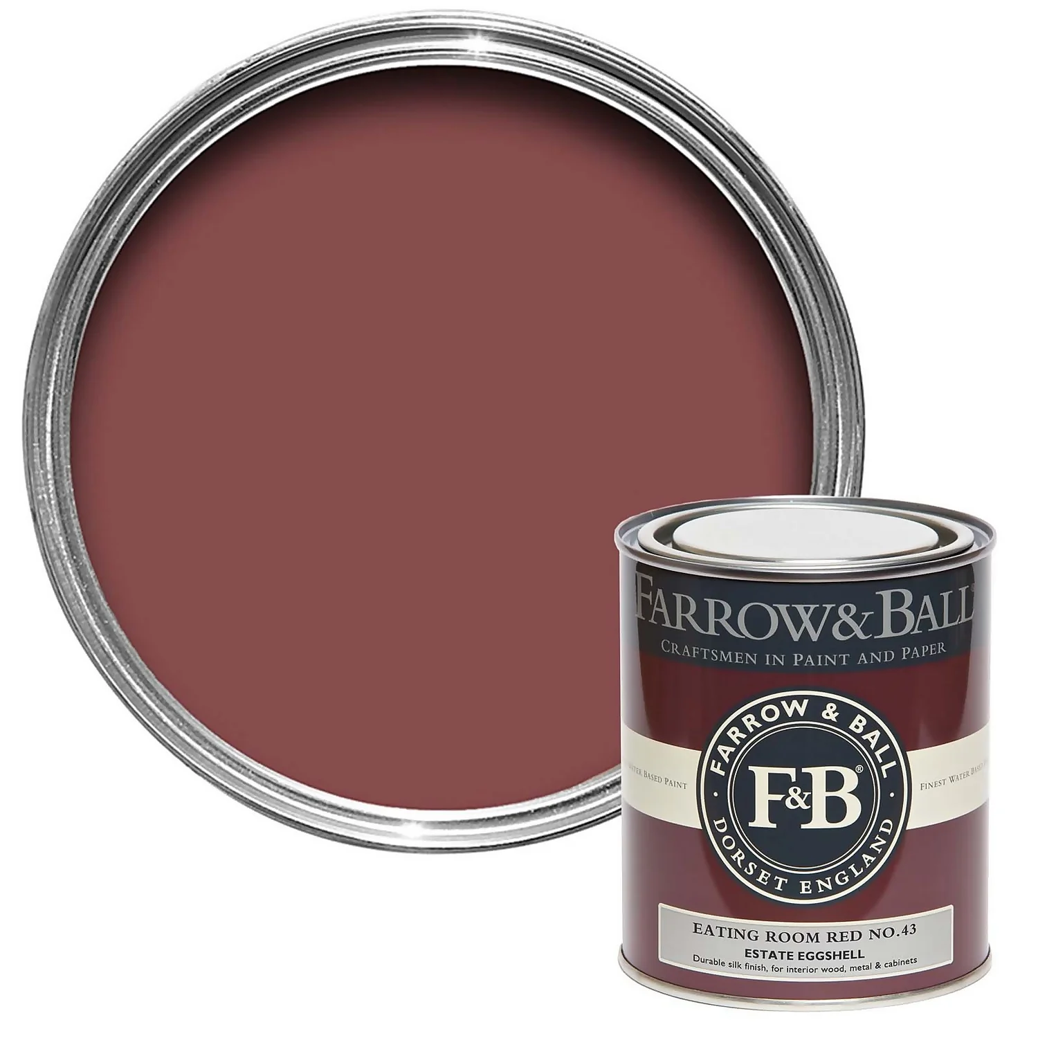 Farrow & Ball Estate Eggshell Eating Room Red - 750ml Farrow & Ball Estate Eggshell Eating Room Red - 750ml -Best Paint Shop 12842507 4494952921868009