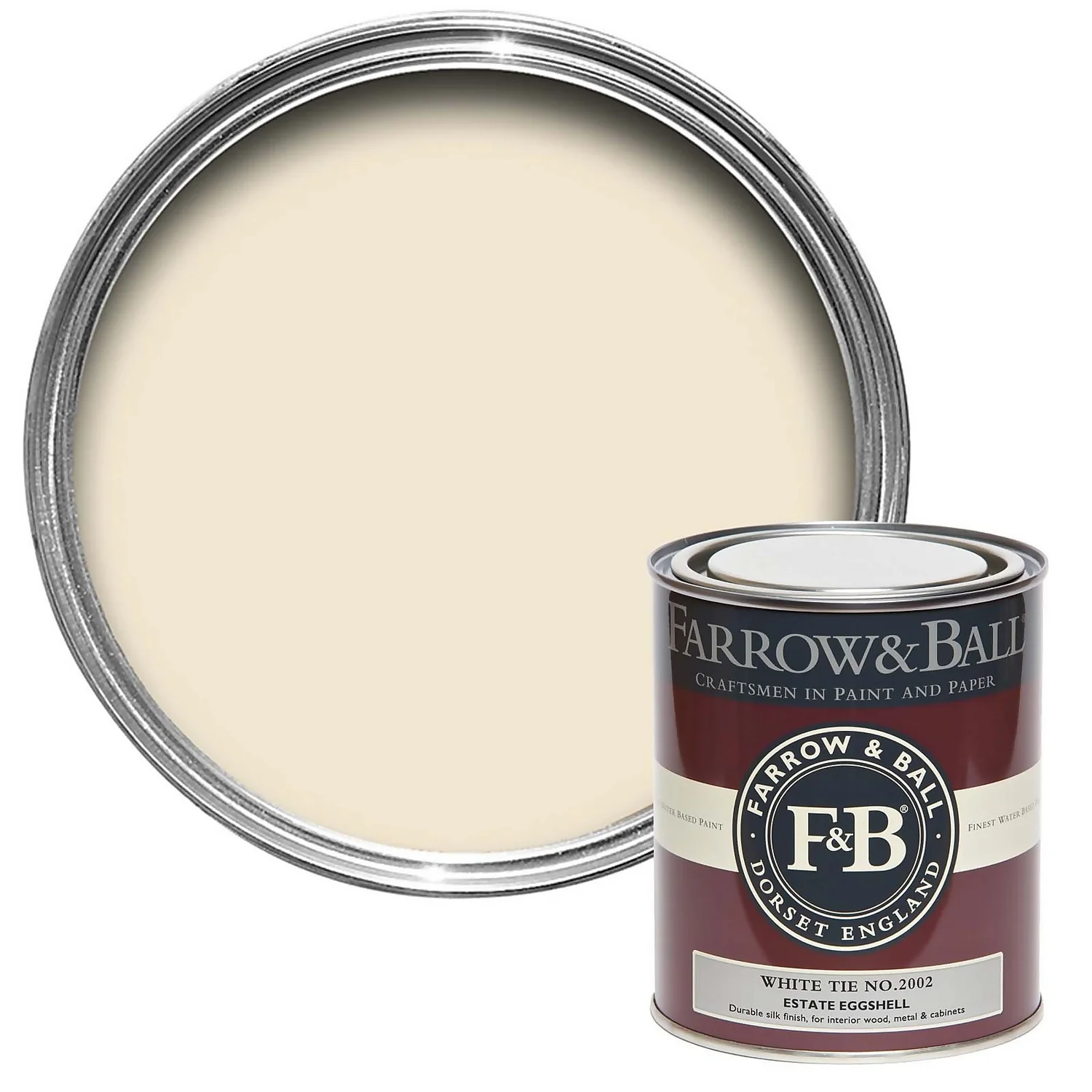 Farrow & Ball Estate Eggshell White Tie - 750ml Farrow & Ball Estate Eggshell White Tie - 750ml -Best Paint Shop 12844413 1324952922415056