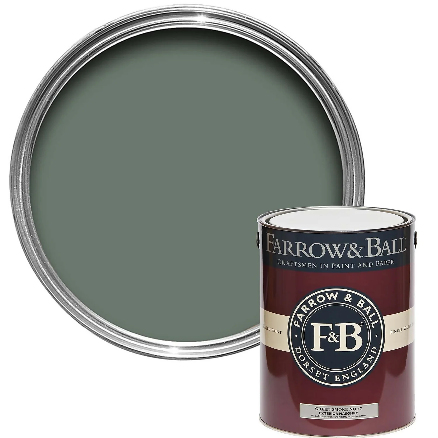 Farrow & Ball Exterior Masonry Green Smoke - 5L Farrow & Ball Exterior Masonry Green Smoke - 5L -Best Paint Shop 12844624 5064951869126840