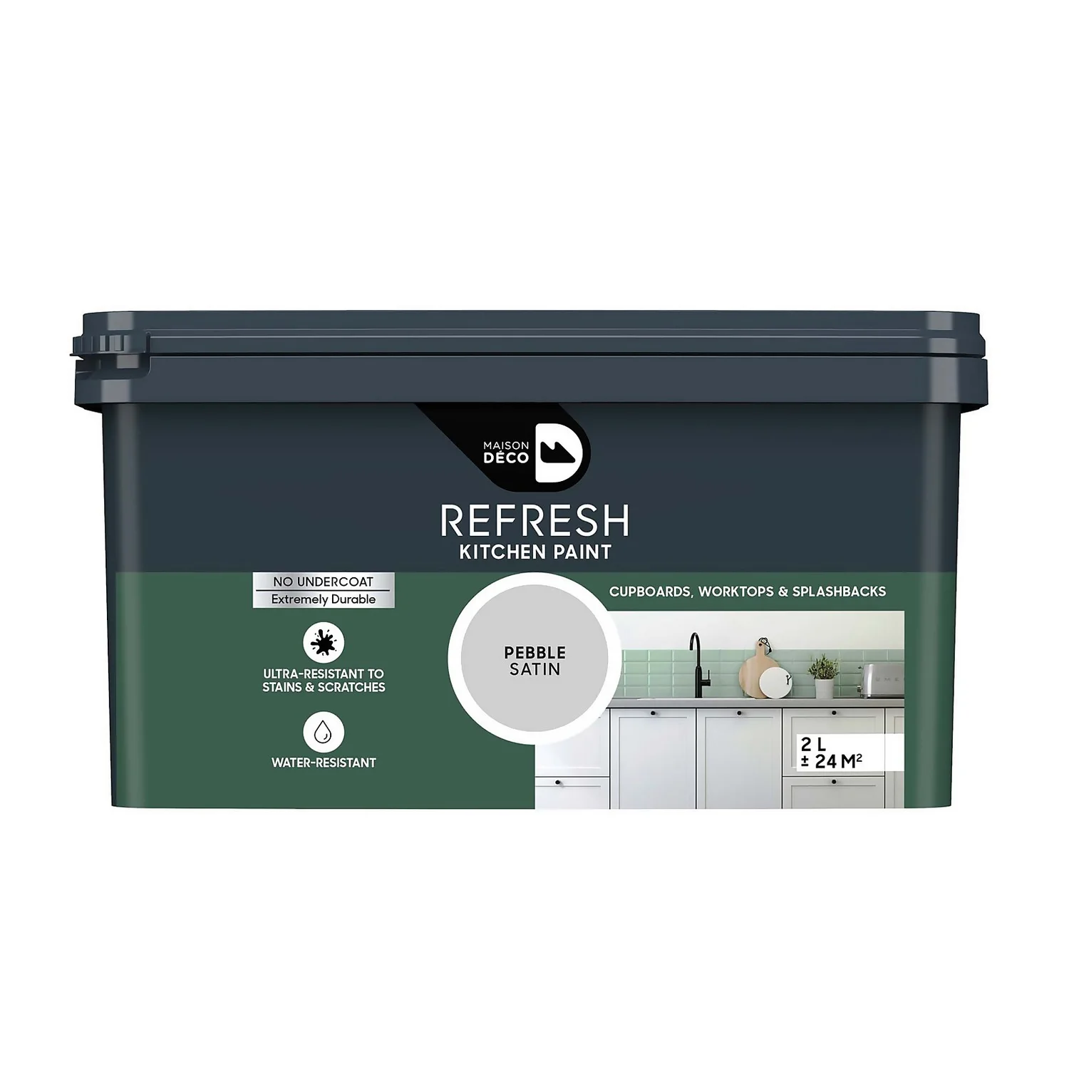 Maison Deco Refresh Kitchen Cupboards, Worktops & Splashbacks Paint Pebble - 2L Maison Deco Refresh Kitchen Cupboards, Worktops & Splashbacks Paint Pebble - 2L -Best Paint Shop 12878355 1094860643931760
