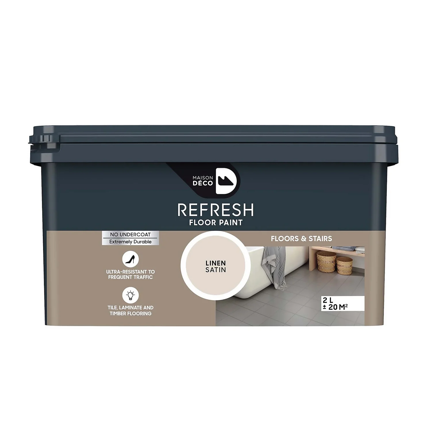 Maison Deco Refresh Floor & Stairs Paint Linen - 2L Maison Deco Refresh Floor & Stairs Paint Linen - 2L -Best Paint Shop 12878371 1014866379101375