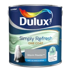 Dulux Simply Refresh One Coat Matt Emulsion Paint Warm Pewter - 2.5L -Best Paint Shop 12881527 6564843841583987