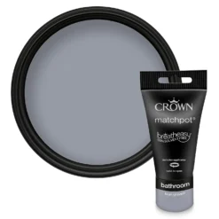 Best Paint Shop 24 Crown Easyclean Bathroom Paint Blue Gravel - 0.04L