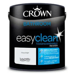 Crown Easyclean® Mouldguard+ Bathroom Mid Sheen Washable Multi Surface Paint Clay White® - 2.5L 6 Crown Easyclean® Mouldguard+ Bathroom Mid Sheen Washable Multi Surface Paint Clay White® - 2.5L -Best Paint Shop 12886759 1574853415808143