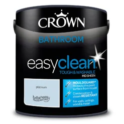 Crown Easyclean® Mouldguard+ Bathroom Mid Sheen Washable Multi Surface Paint Platinum® - 2.5L -Best Paint Shop 12886770 6954853415925305