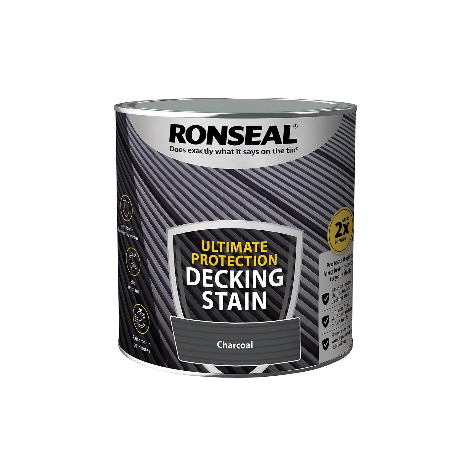 Ronseal Ultimate Protection Decking Stain Charcoal - 2.5L Ronseal Ultimate Protection Decking Stain Charcoal - 2.5L -Best Paint Shop 12889268 2004949798568075