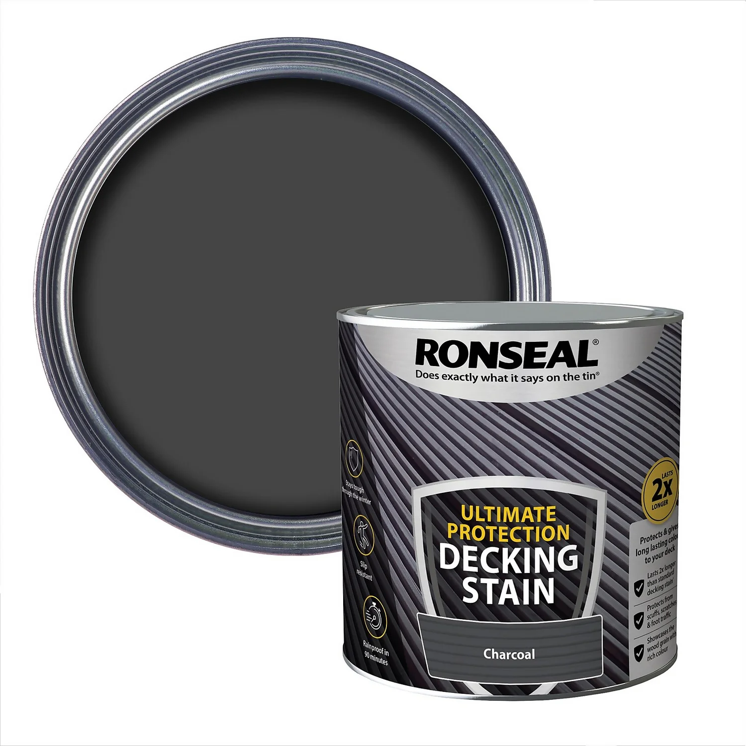 Ronseal Ultimate Protection Decking Stain Charcoal - 2.5L Ronseal Ultimate Protection Decking Stain Charcoal - 2.5L -Best Paint Shop 12889268 8774949798254548