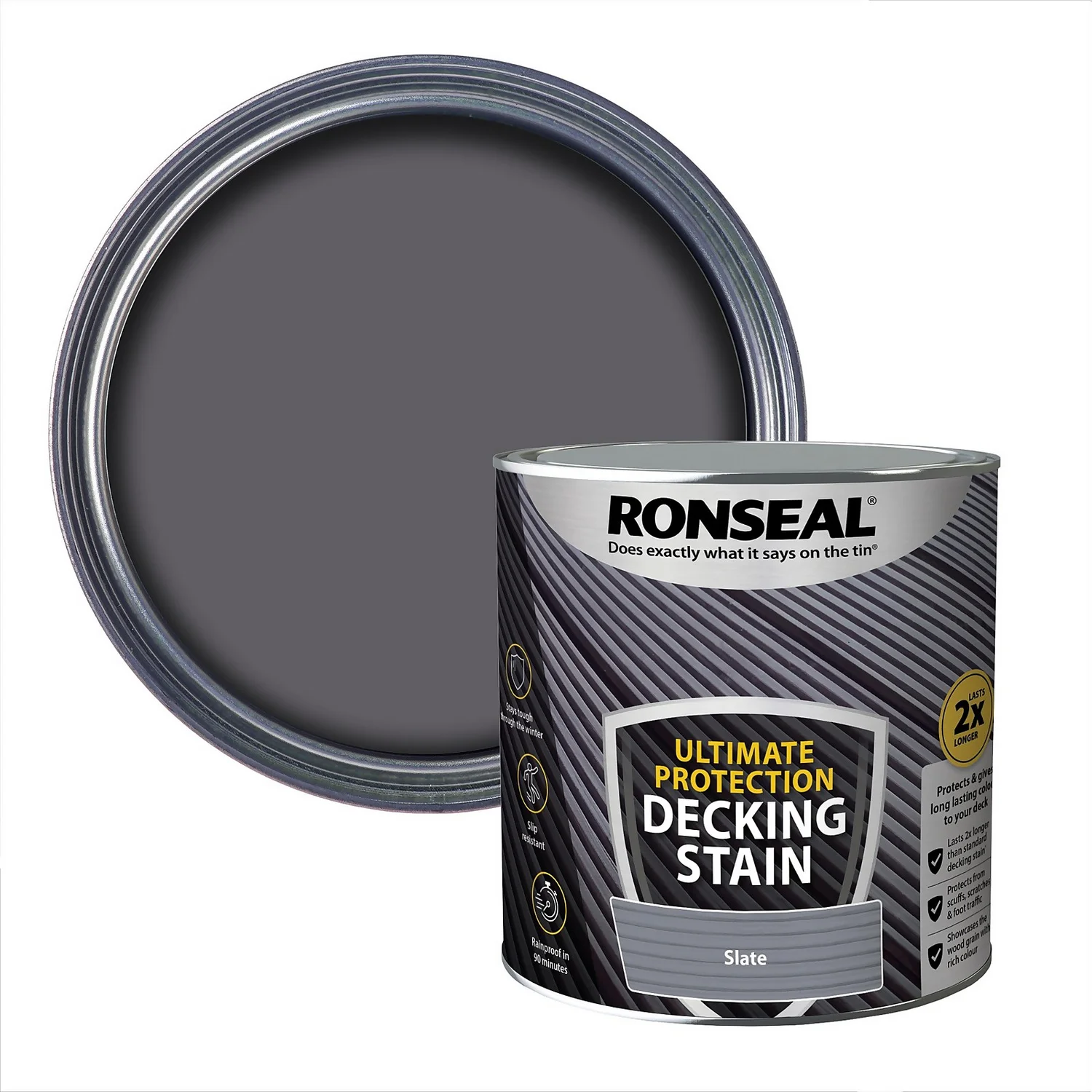 Ronseal Ultimate Protection Decking Stain Slate - 2.5L Ronseal Ultimate Protection Decking Stain Slate - 2.5L -Best Paint Shop 12889279 1034949798432178