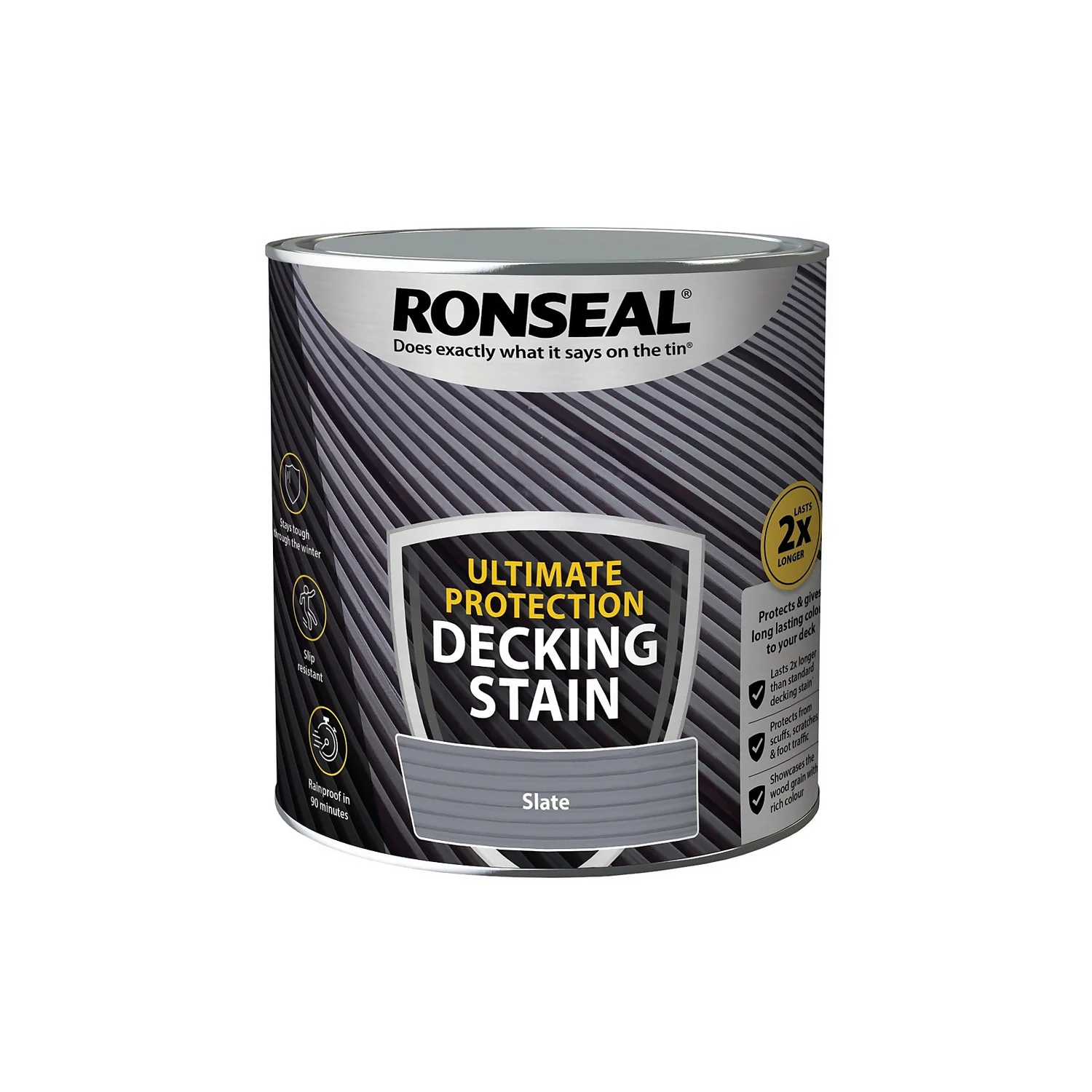 Ronseal Ultimate Protection Decking Stain Slate - 2.5L Ronseal Ultimate Protection Decking Stain Slate - 2.5L -Best Paint Shop 12889279 1644949798644521