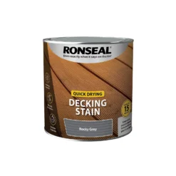 Ronseal Quick Drying Decking Stain Rocky Grey - 2.5L -Best Paint Shop 12893341 9084949798894463
