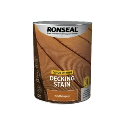 Ronseal Quick Drying Decking Stain Rich Mahogany - 5L -Best Paint Shop 12893346 7644949798849643
