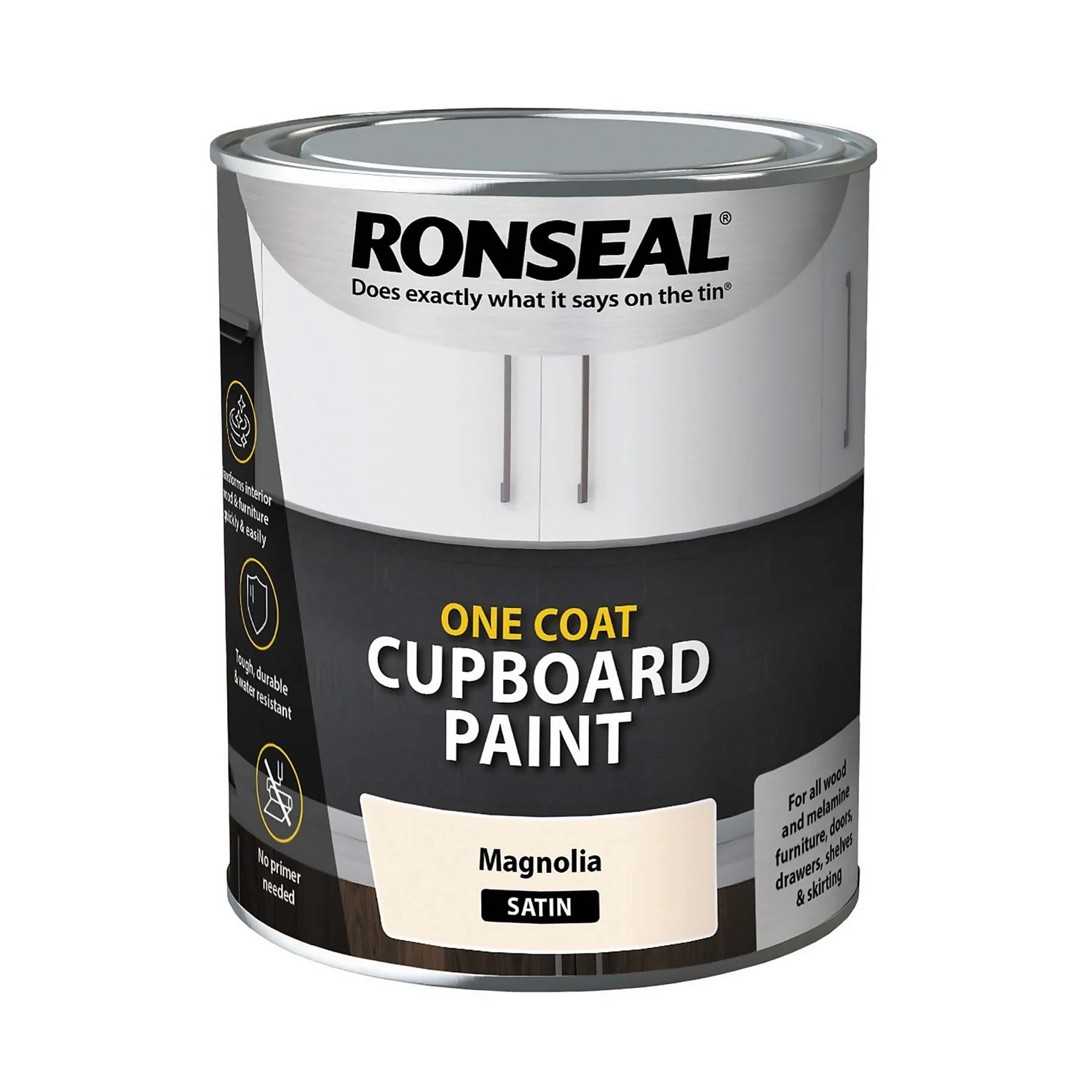 Ronseal One Coat Cupboard Paint Magnolia Satin - 750ml Ronseal One Coat Cupboard Paint Magnolia Satin - 750ml -Best Paint Shop 13052743 1864876685361033