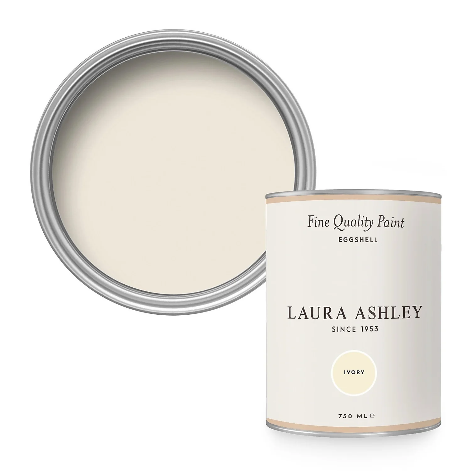 Laura Ashley Eggshell Paint Ivory - 750ml Laura Ashley Eggshell Paint Ivory - 750ml -Best Paint Shop 13134790 1464939287240372