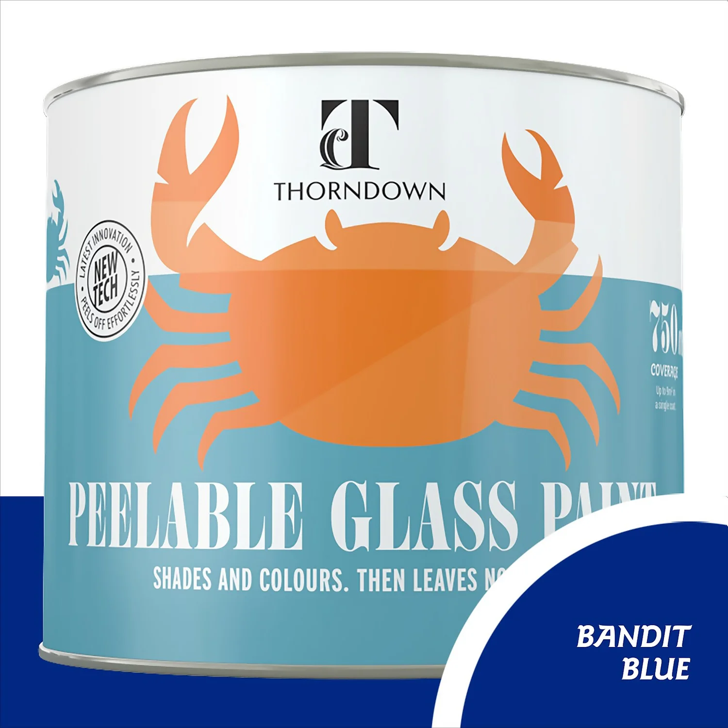Thorndown Bandit Blue Peelable Glass Paint 750ml Thorndown Bandit Blue Peelable Glass Paint 750ml -Best Paint Shop 13301838 1604920565094850