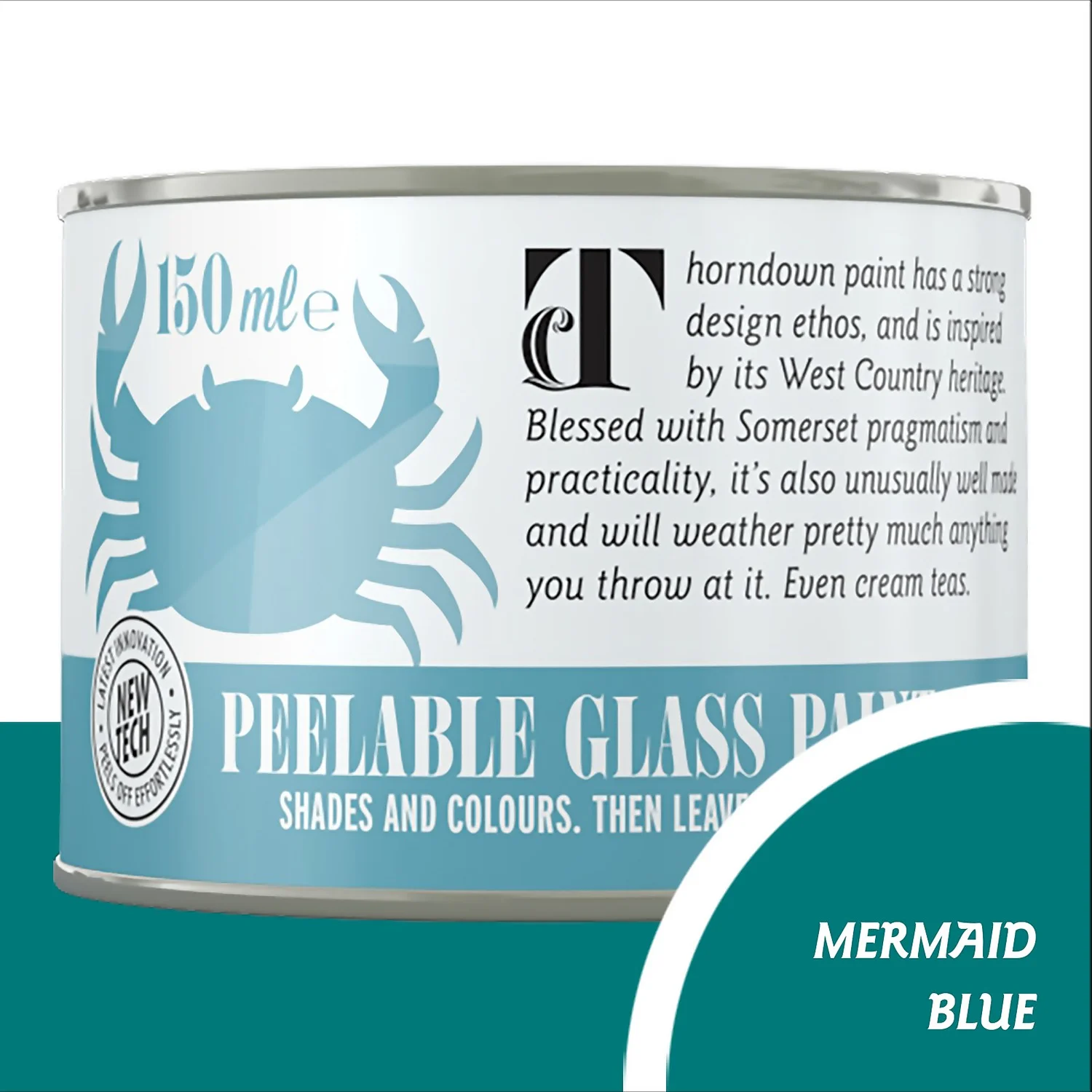 Thorndown Mermaid Blue Peelable Glass Paint 150ml Thorndown Mermaid Blue Peelable Glass Paint 150ml -Best Paint Shop 13301860 3674920779772123