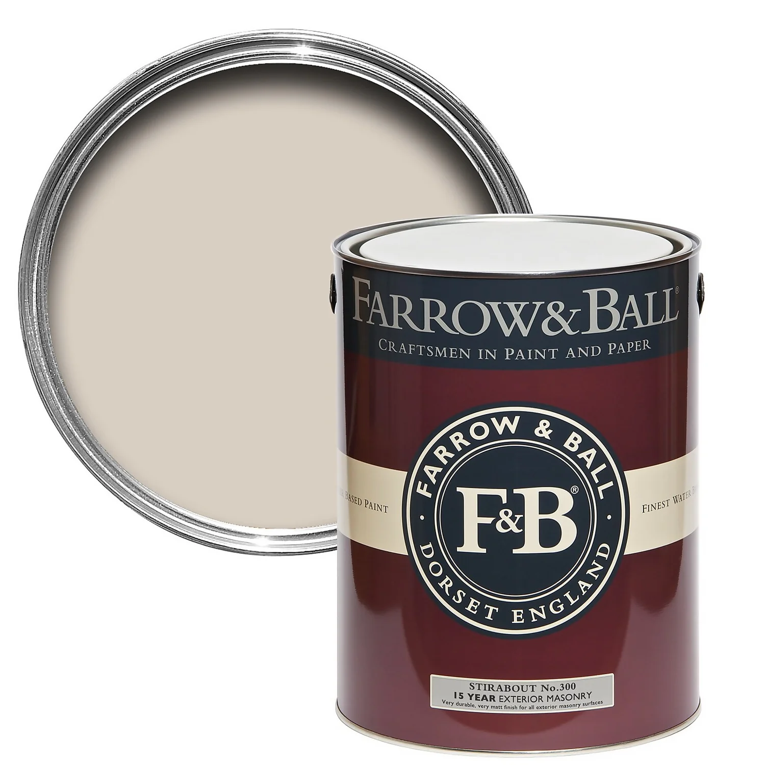 Farrow & Ball Exterior Masonry Paint No.300 Stirabout - 5L Farrow & Ball Exterior Masonry Paint No.300 Stirabout - 5L -Best Paint Shop 13911925 9154992603186321