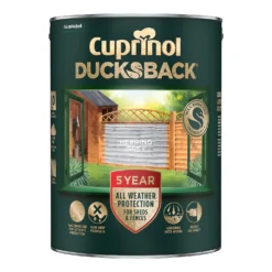 Cuprinol Ducksback Shed & Fence Paint Herring Grey - 5L -Best Paint Shop 14231558 4125036401593774
