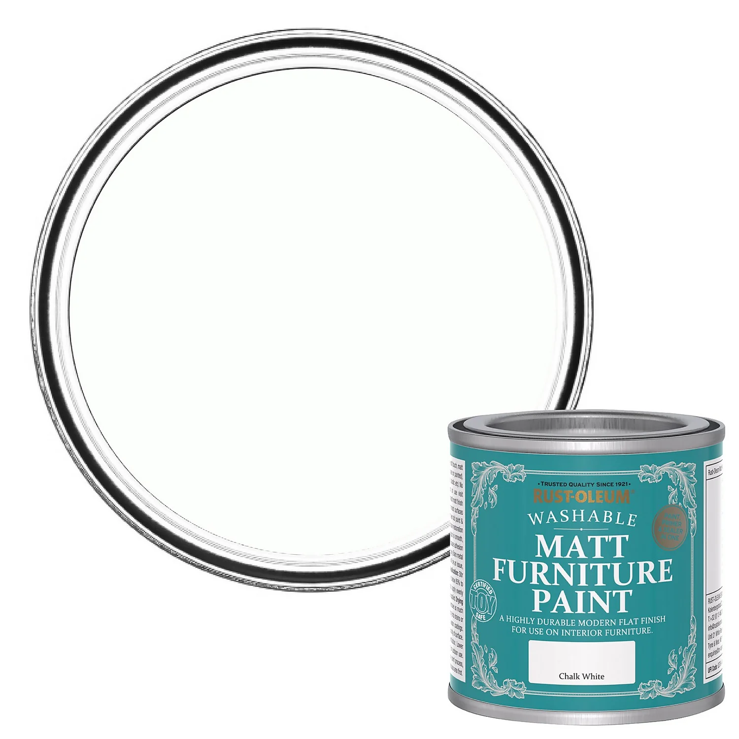 Rust-Oleum Matt Furniture Paint Chalk White - 125ml Rust-Oleum Matt Furniture Paint Chalk White - 125ml -Best Paint Shop 14606478 9875053510267260