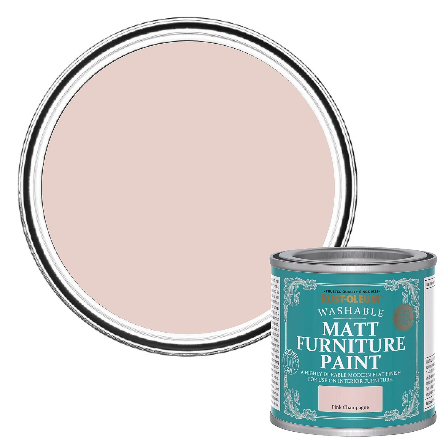 Rust-Oleum Matt Furniture Paint Pink Champagne - 125ml Rust-Oleum Matt Furniture Paint Pink Champagne - 125ml -Best Paint Shop 14606498 8205053509290622